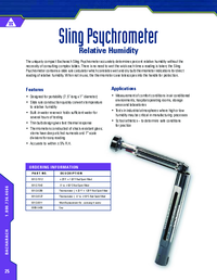 Thumbnail of document Data Sheet - Sling Psychrometer